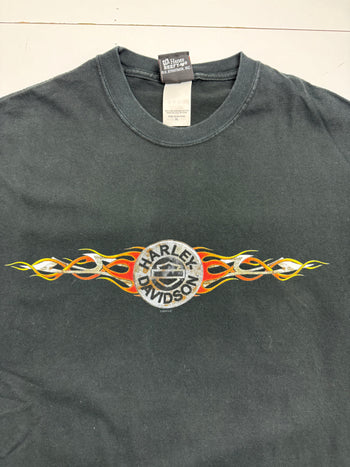 Vintage Dudley Perkins Co. Harley Davidson Tee Black