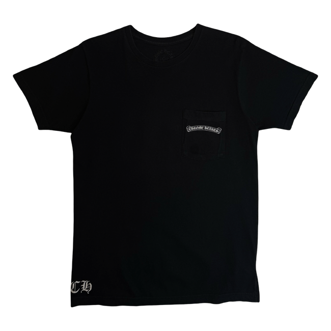 Chrome Hearts Scroll Floral Jumbo Cross Pocket Tee Black