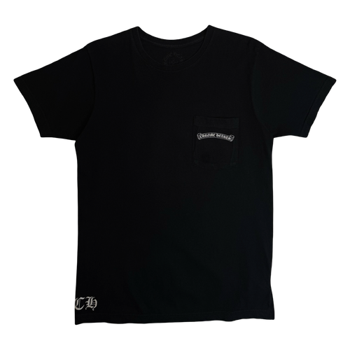 Chrome Hearts Scroll Floral Jumbo Cross Pocket Tee Black | Vintage Clothing Store Canada