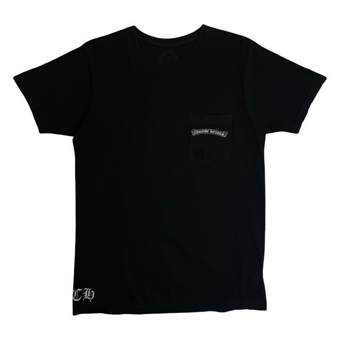 Chrome Hearts Scroll Floral Jumbo Cross Pocket Tee Black | Vitnage Clothing Store Canada