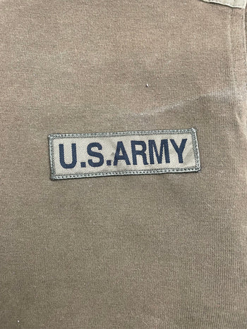 (S) Vintage U.S. Army Harley Davidson L/S Tee Brown