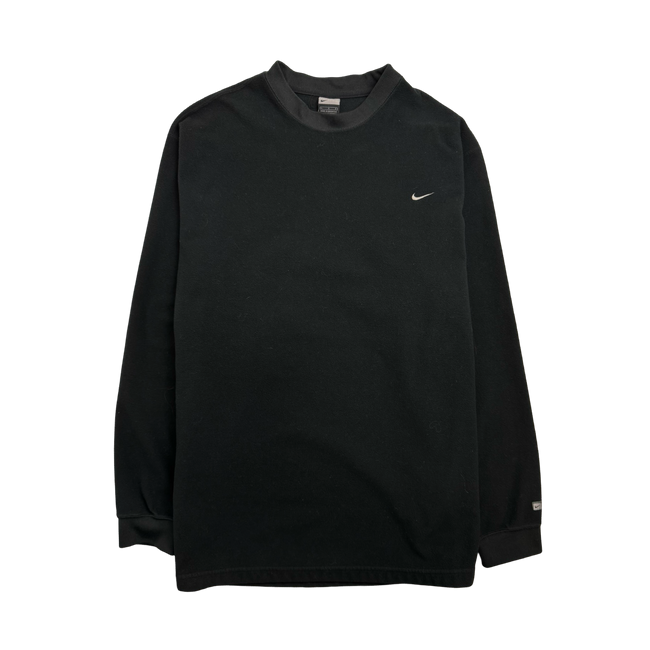 Vintage 2000s Nike Side Swoosh Fleece Sweatshirt Black