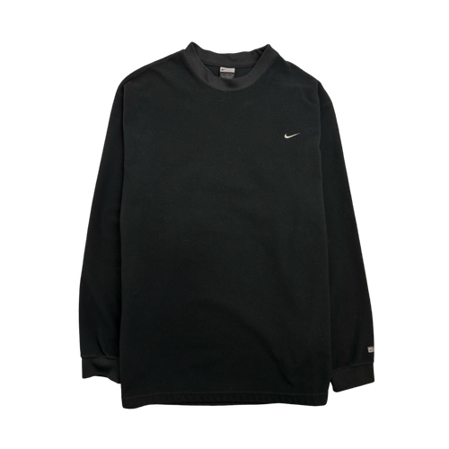 Vintage 2000s Nike Side Swoosh Fleece Sweatshirt Black | Vintage Clothing Store Canada