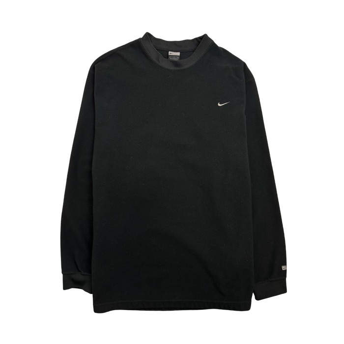 Vintage 2000s Nike Side Swoosh Fleece Sweatshirt Black | Vitnage Clothing Store Canada