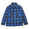 Vintage Golden Bay Wool Plaid Button Up Shirt Blue