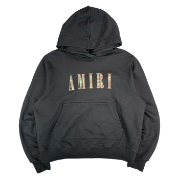 Amiri Camo Fill Logo Hoodie Black (USED)