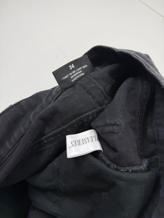 Pleasures Swallow Denim Jeans Black (USED) | Vitnage Clothing Store Canada