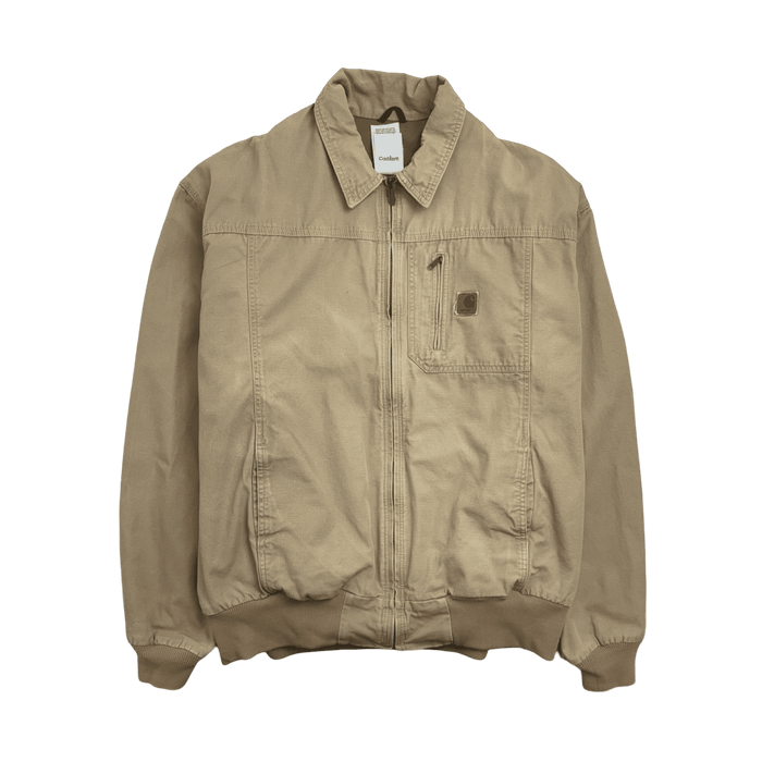 Vintage Carhartt Light Zip Up Jacket Tan | Vitnage Clothing Store Canada