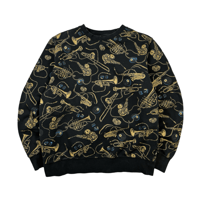 2000’s Stussy Trumpet Sweatshirt Black | Vitnage Clothing Store Canada