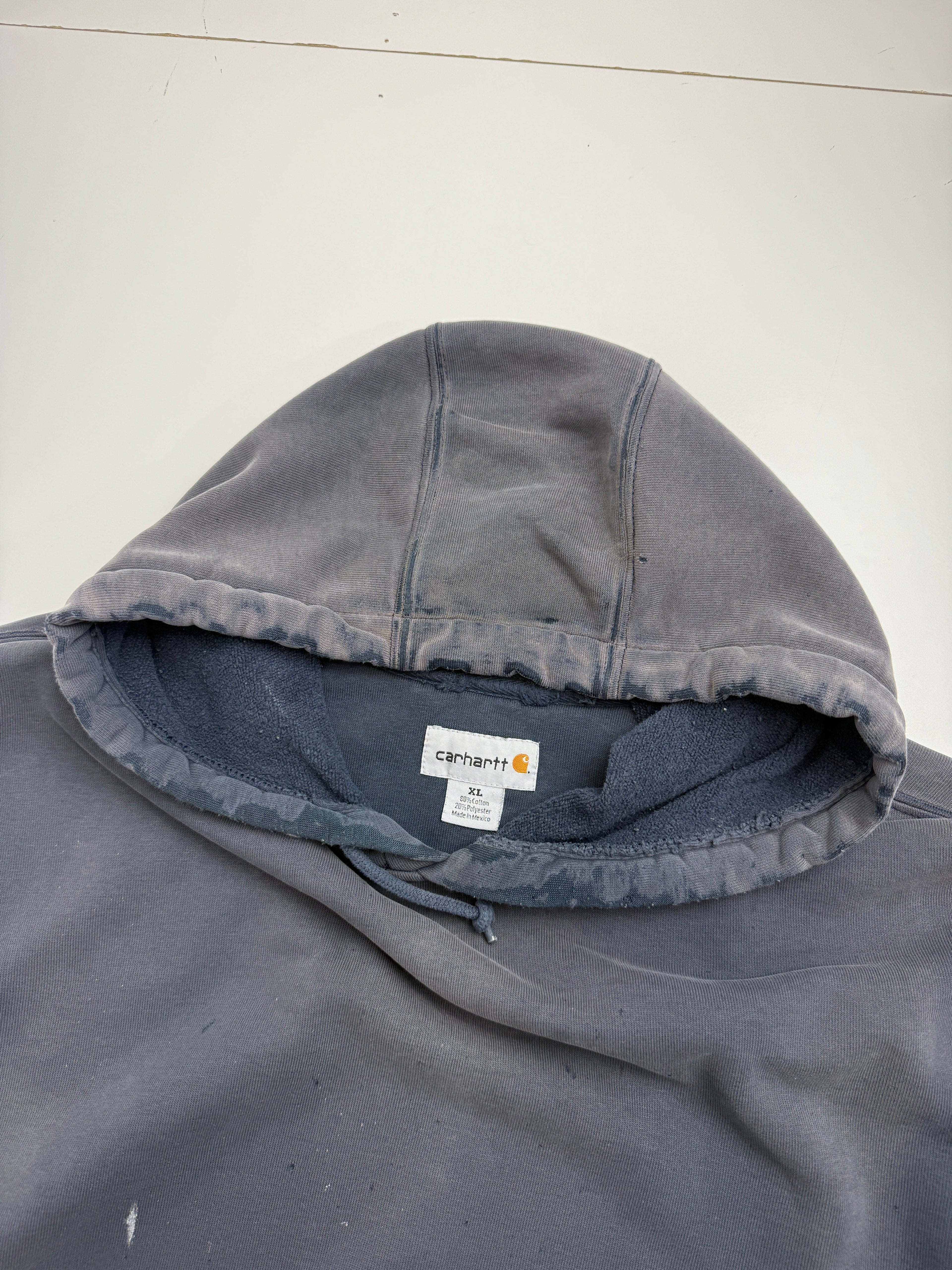 Vintage 2000's Carhartt Pullover Hoodie Faded Navy