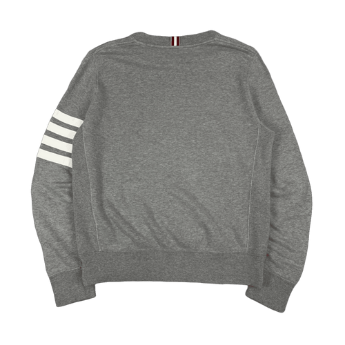 Thom Browne 4-bar Striped Sweatshirt Gray (USED) | Vintage Clothing Store Canada