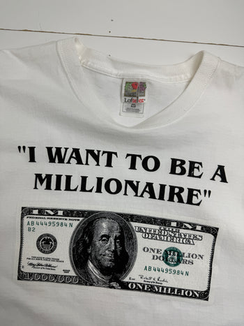 Vintage 2000s Millionaire Novelty Tee White