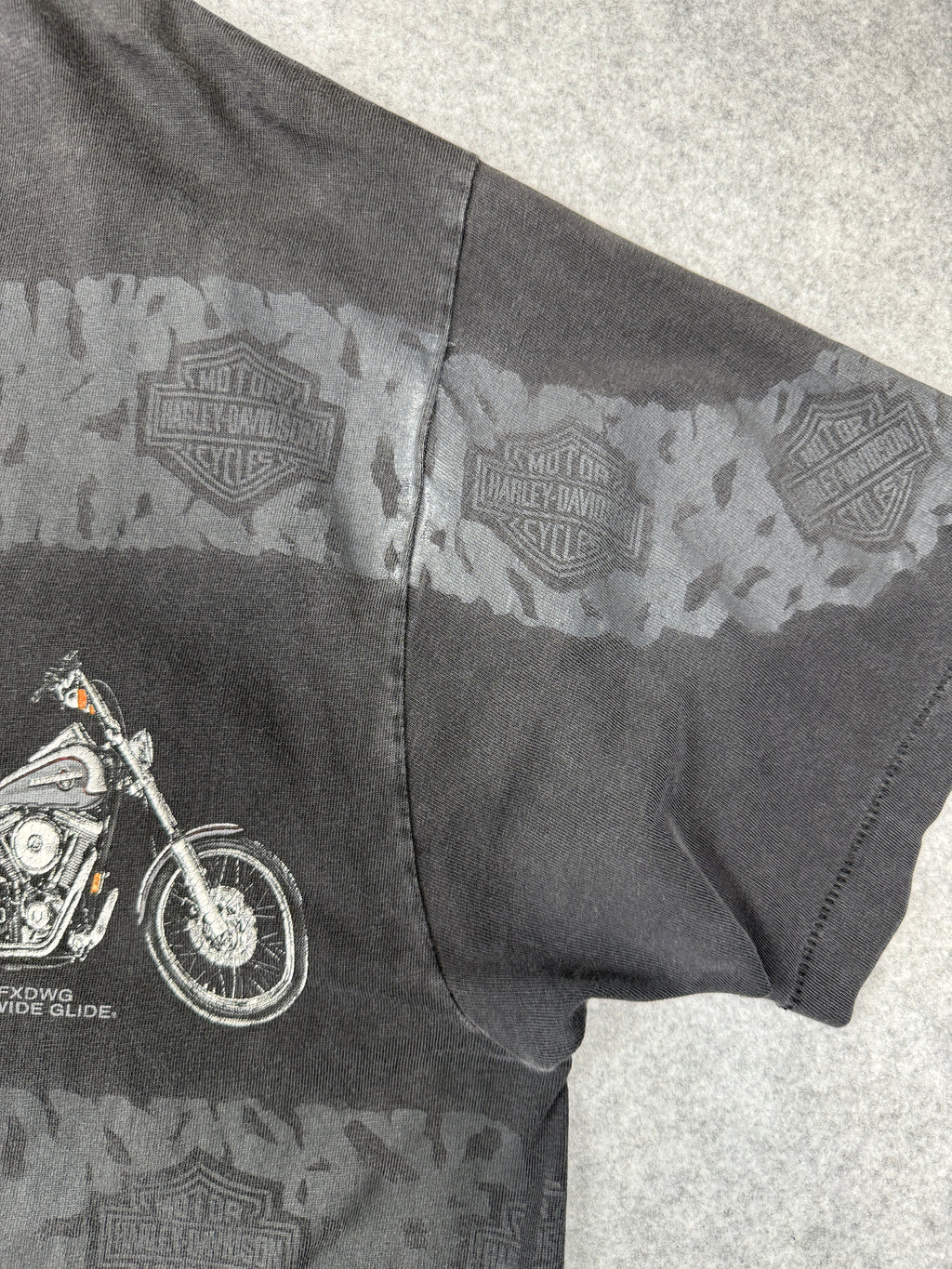 Vintage Harley Davidson 90th Anniversary Bikes Tee Black