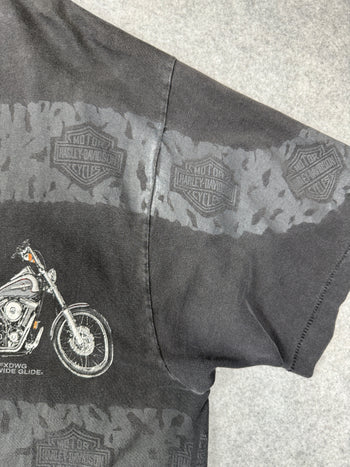 Vintage Harley Davidson 90th Anniversary Bikes Tee Black