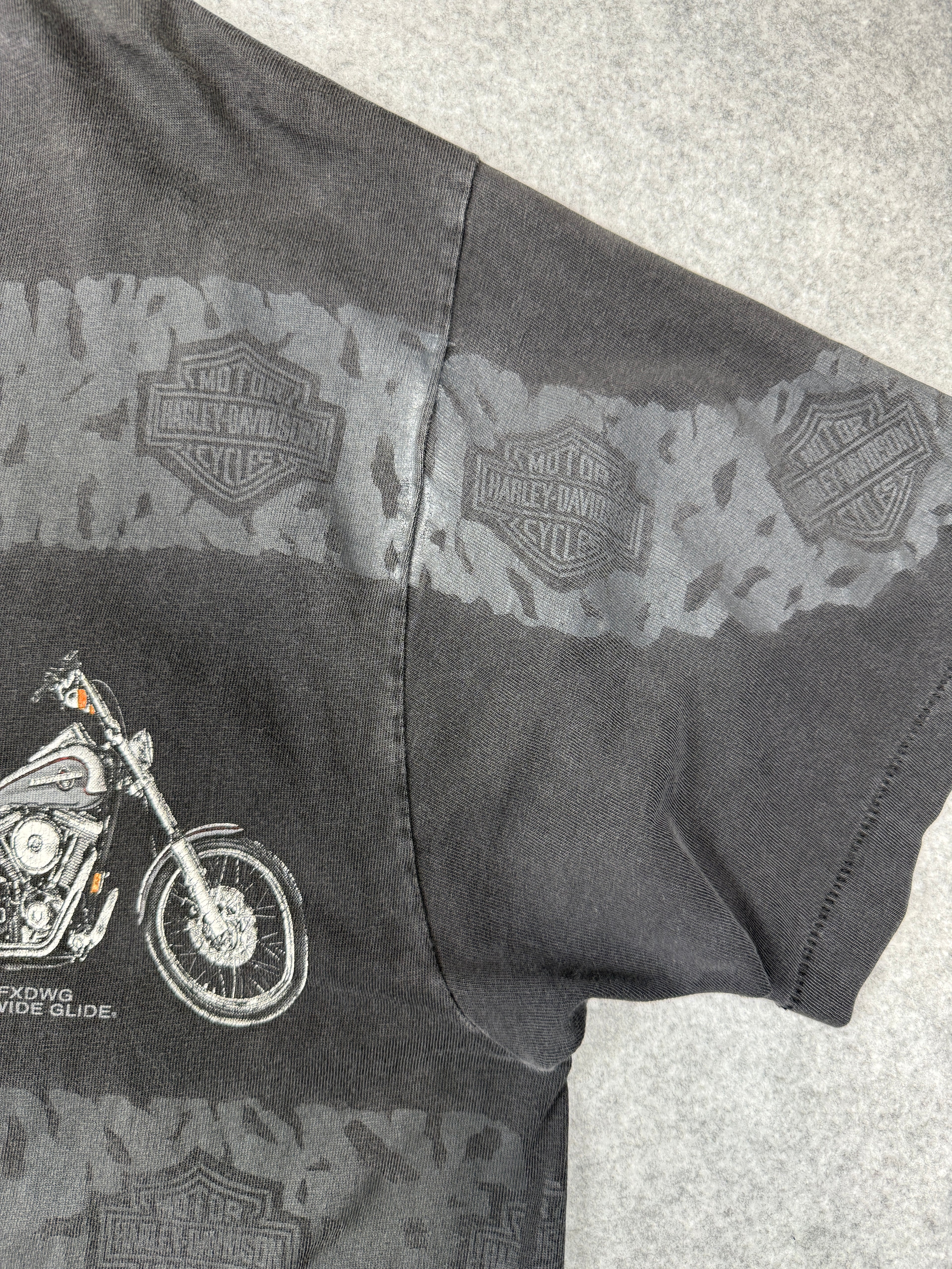Vintage Harley Davidson 90th Anniversary Bikes Tee Black