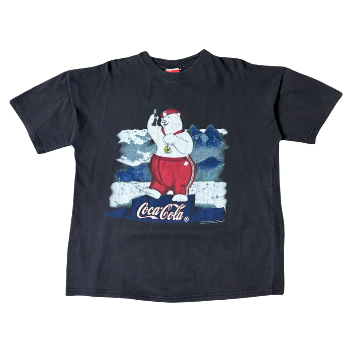1998 Vintage Coca-Cola Bear Tee Black | Vitnage Clothing Store Canada