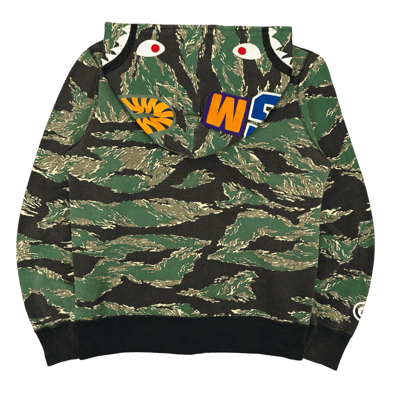 BAPE Shark Tiger Camo Full Zip Hoodie Green (USED)