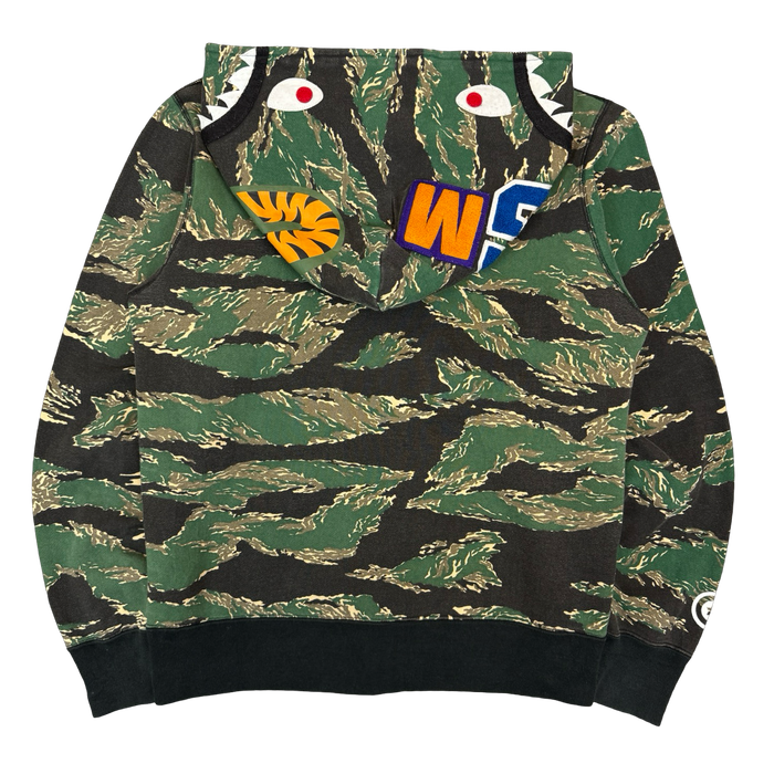 BAPE Shark Tiger Camo Full Zip Hoodie Green (USED) | Vitnage Clothing Store Canada