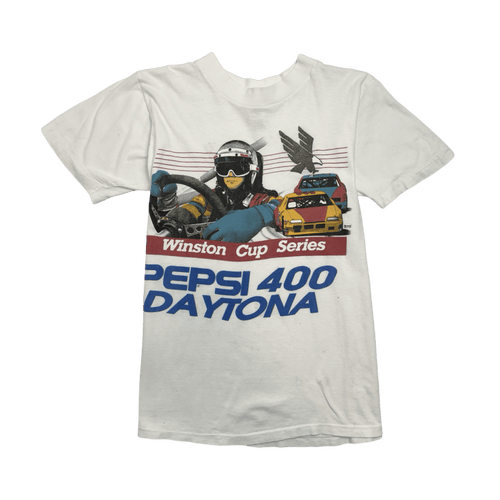 (S) Vintage Pepsi 400 Daytona Winston Cup Racing Tee White | Vintage Clothing Store Canada