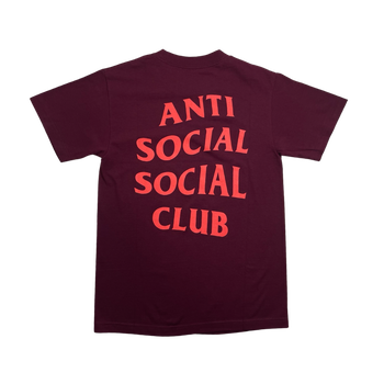 Anti Social Social Club Tee Burgundy/Pink