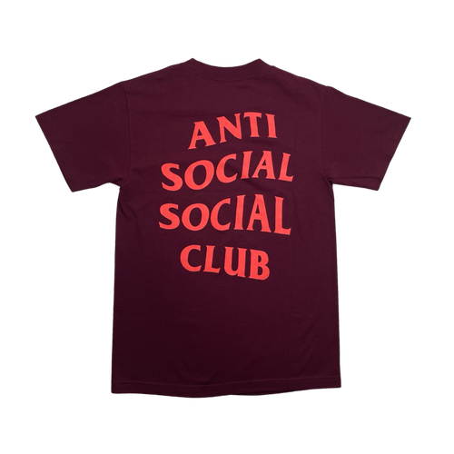 Anti Social Social Club Tee Burgundy/Pink | Vintage Clothing Store Canada