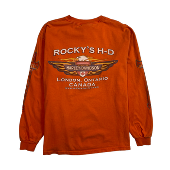 Vintage ‘05 Harley Davidson L/S Tee Orange