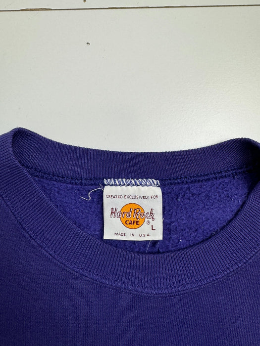 (L) Vintage Hard Rock Cafe Sweatshirt Purple | Vitnage Clothing Store Canada