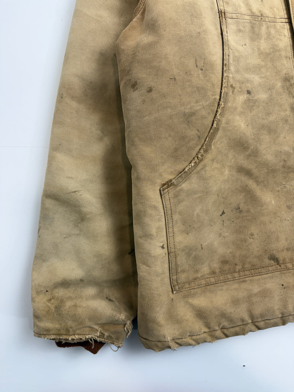 Vintage Carhartt Quilt Lined Arctic Work Jacket Tan