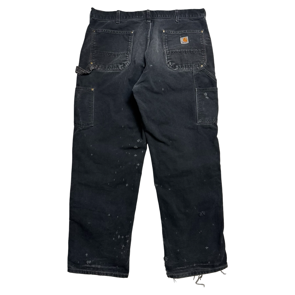 Carhartt Distressed Double Knee Carpenter Pants Black