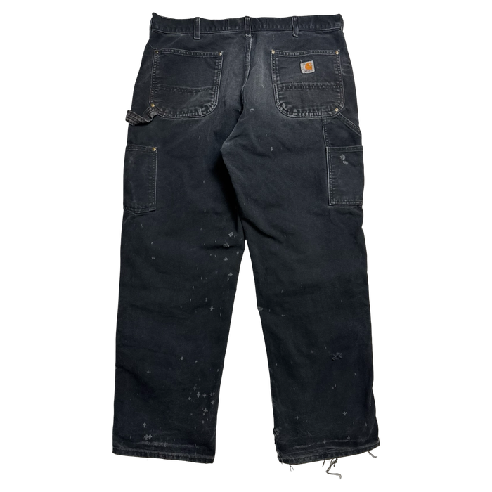 Carhartt Distressed Double Knee Carpenter Pants Black | Vitnage Clothing Store Canada