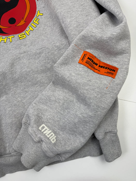Heron Preston Night Shift Hoodie Grey (USED) | Vitnage Clothing Store Canada
