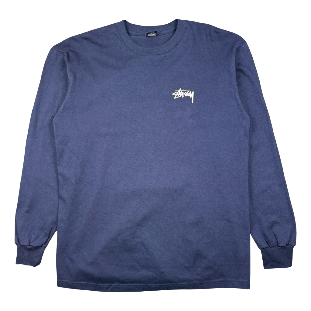 Vintage Stussy Golden 8 Ball L/S Tee Navy