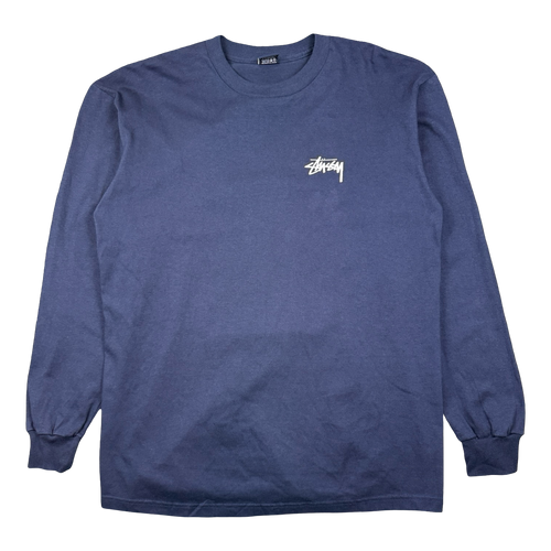Vintage Stussy Golden 8 Ball L/S Tee Navy | Vintage Clothing Store Canada