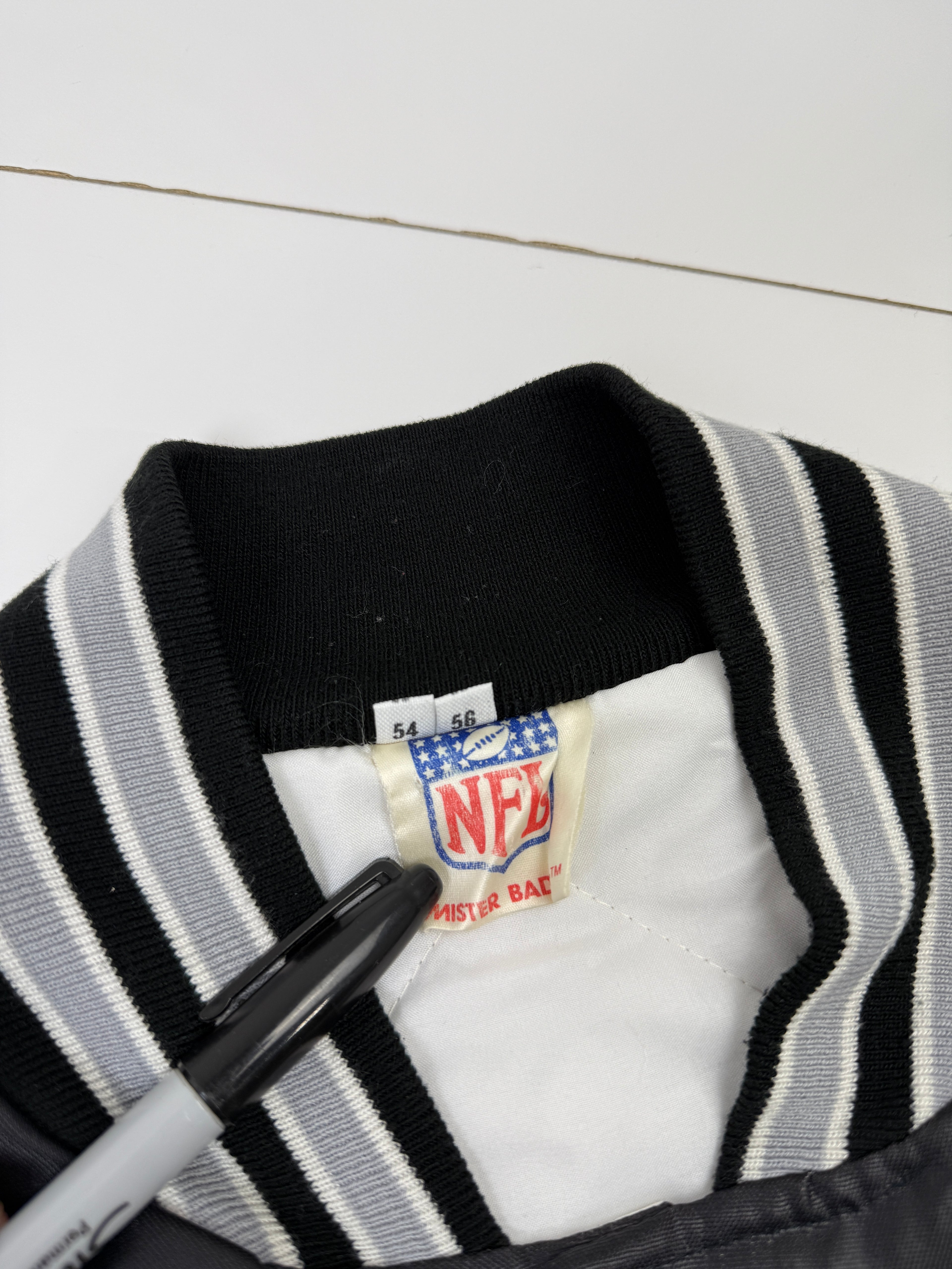 Vintage Los Angeles Raiders Badgetti Design Satin Bomber Jacket