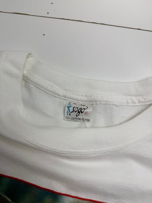 Vintage 1993 Toronto Blue Jays 2Much Newspaper Tee White | Vitnage Clothing Store Canada