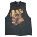 Vintage Harley Davidson Eagle Sleeveless Tee Black