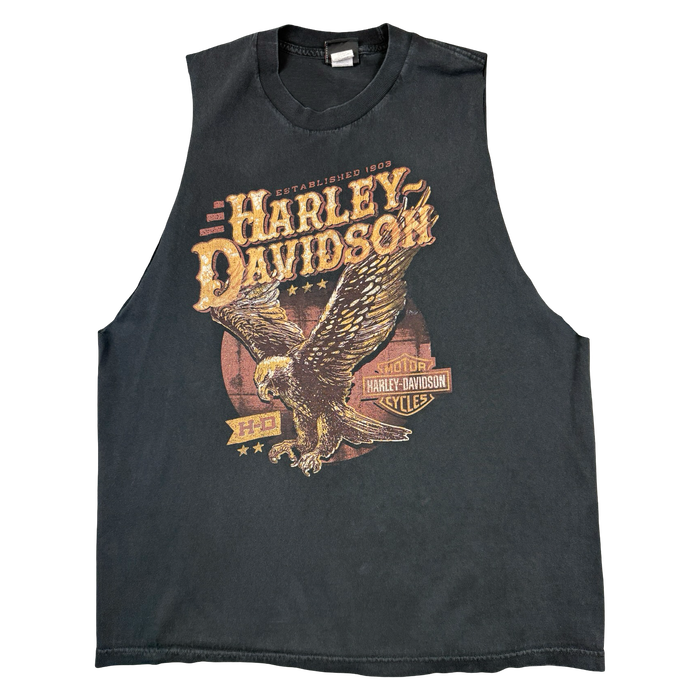Vintage Harley Davidson Eagle Sleeveless Tee Black | Vitnage Clothing Store Canada