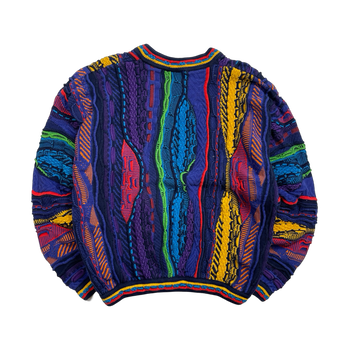 Vintage Domenic Sacco 3D Texture Knit Sweater Multi