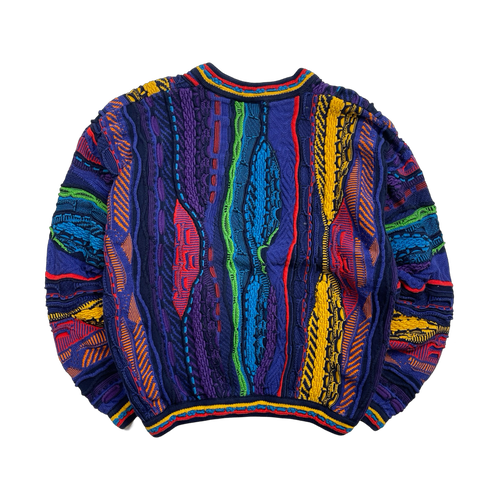 Vintage Domenic Sacco 3D Texture Knit Sweater Multi | Vintage Clothing Store Canada