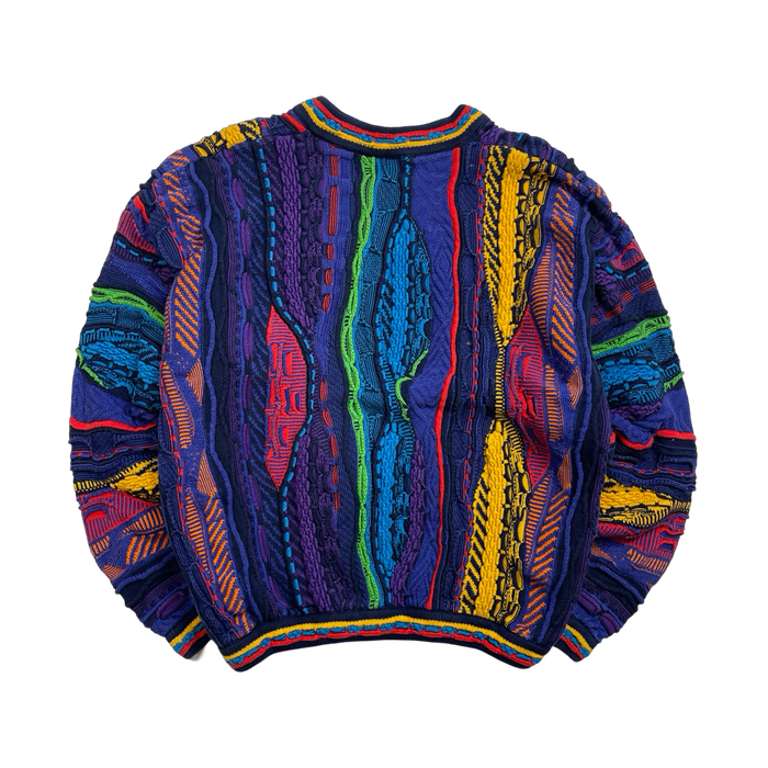 Vintage Domenic Sacco 3D Texture Knit Sweater Multi | Vitnage Clothing Store Canada