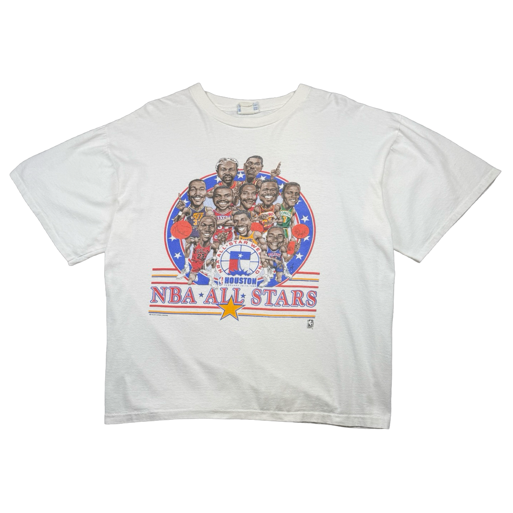 Vintage 1989 NBA All Stars East vs West Tee White