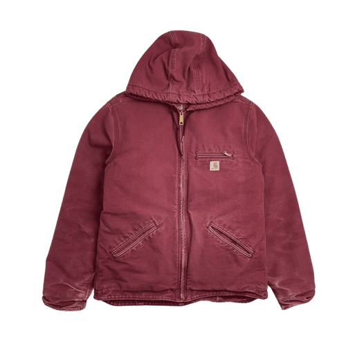 (S) Vintage Carhartt Hooded Jacket Pink | Vintage Clothing Store Canada