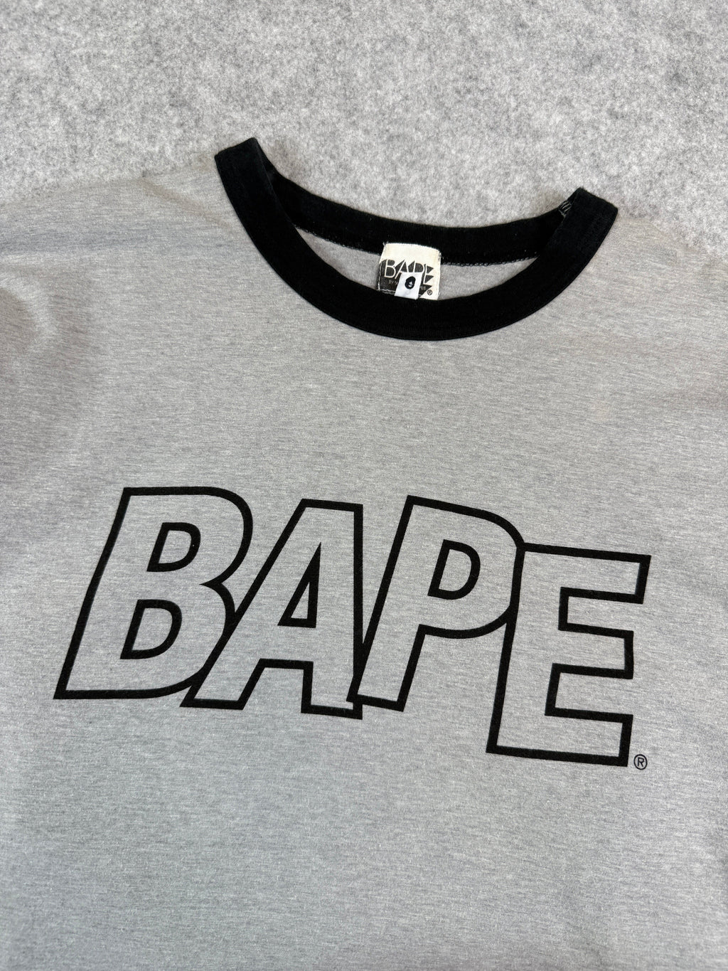 BAPE Logo L/S Tee Grey