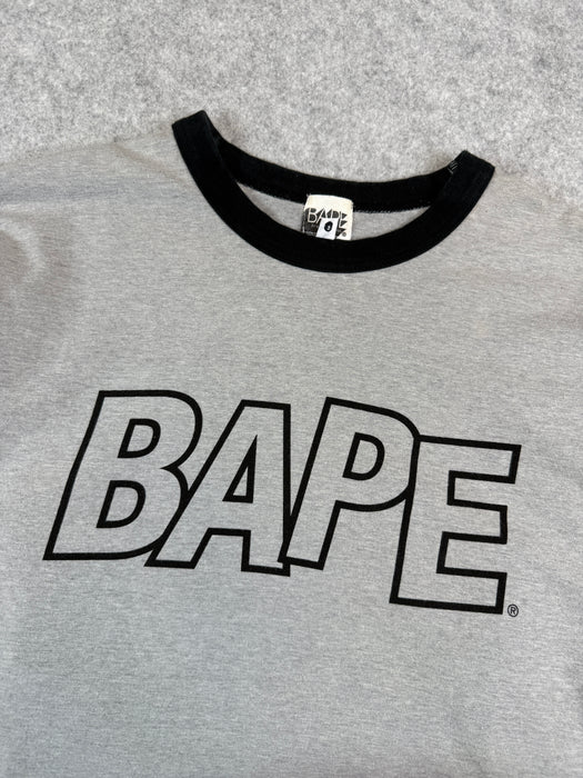 BAPE Logo L/S Tee Grey | Vitnage Clothing Store Canada