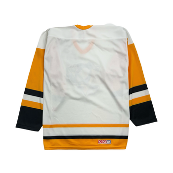 (L) Vintage NHL Pittsburgh Penguins Hockey Jersey White