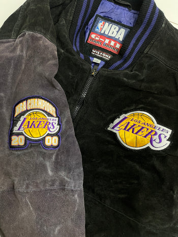 (XXL) Vintage NBA Los Angeles Lakers Suede Leather Jacket