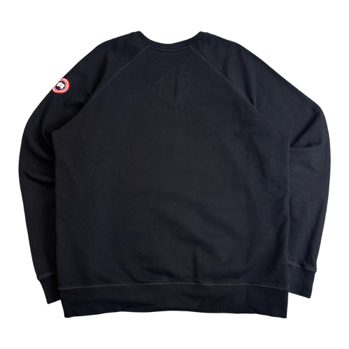 Canada Goose Huron Logo Sweatshirt Black (USED) | Vintage Clothing Store Canada