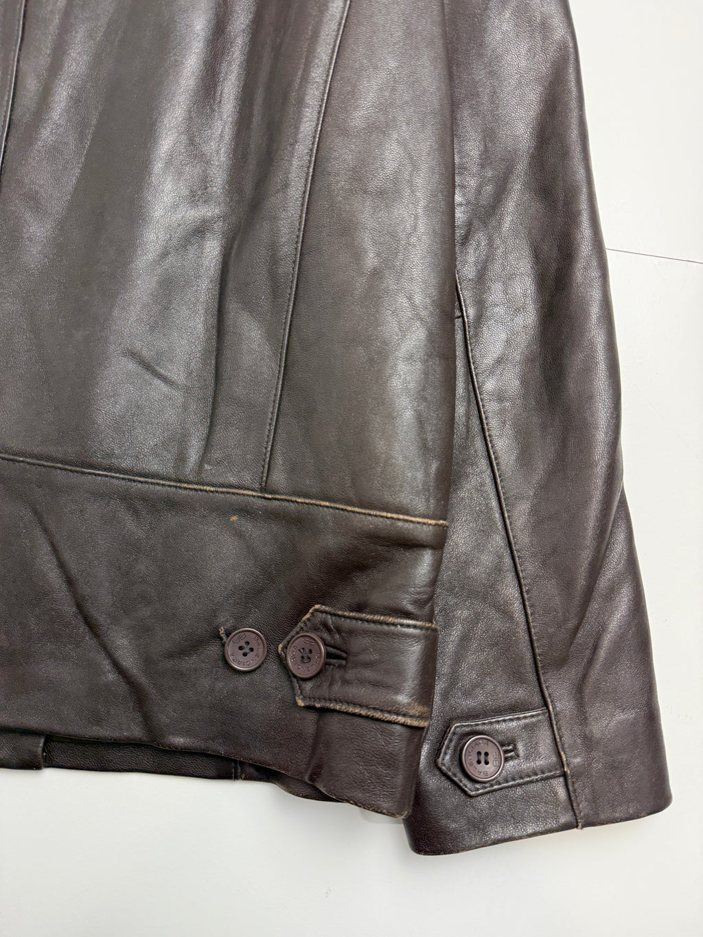 Vintage Balenciaga Paris BB Leather Jacket Brown
