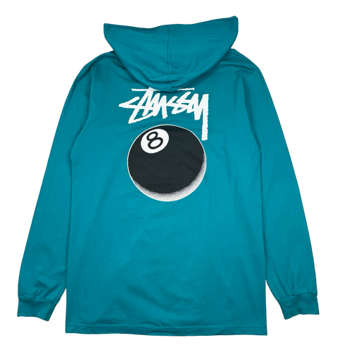 Stussy 8 Ball Lightweight Sweater Teal (USED) | Vintage Clothing Store Canada