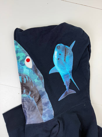 BAPE Jaws Shark Full Zip Sweater Navy (USED)